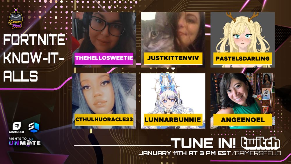 Fortnite Know-It-Alls featuring TheHelloSweetie, JustKittenViv, PastelsDarling, CthuluHuoracle23, LunnarBunnie, AngeeNoel