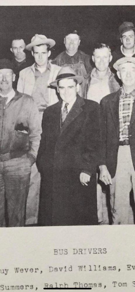 My grandfather David Williams, shown here in a Shawswick High School yearbook from the 1950s.