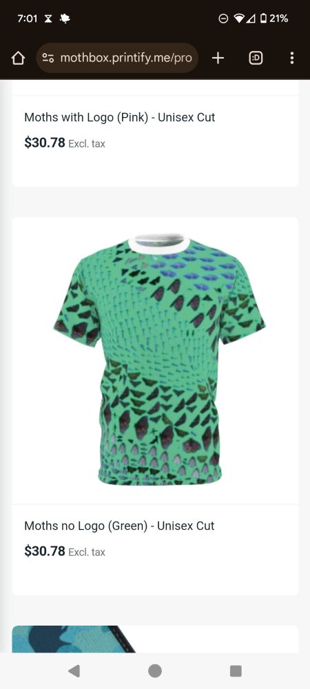Green moth shirt