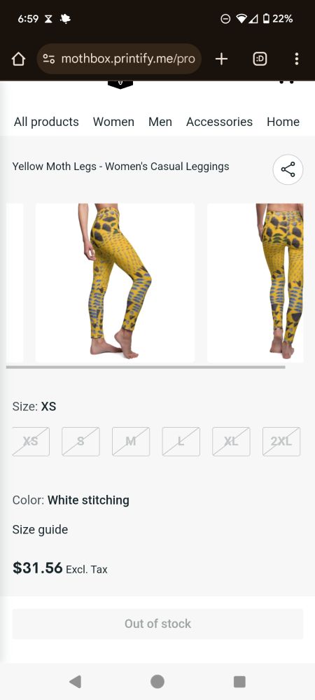 Yellow moth leggings 