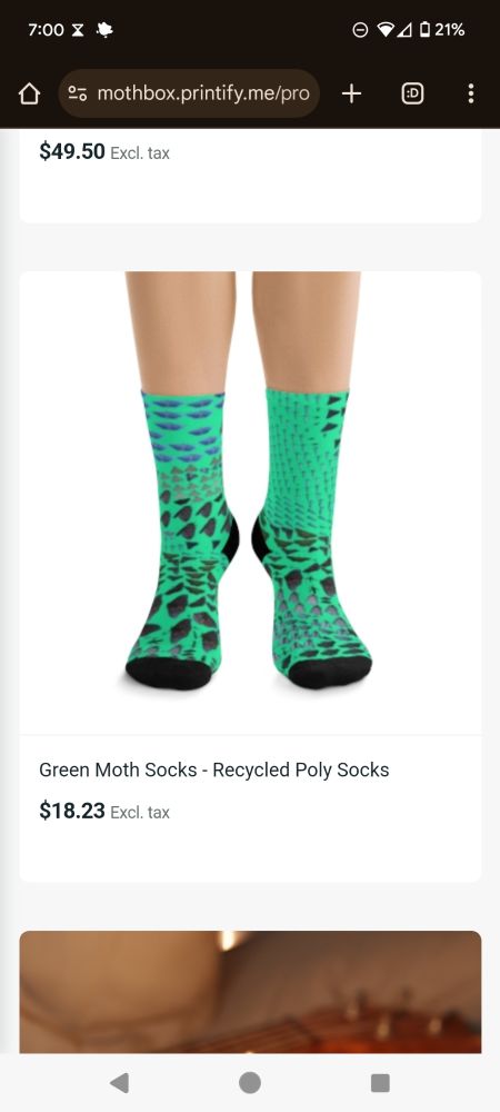 Green moth socks