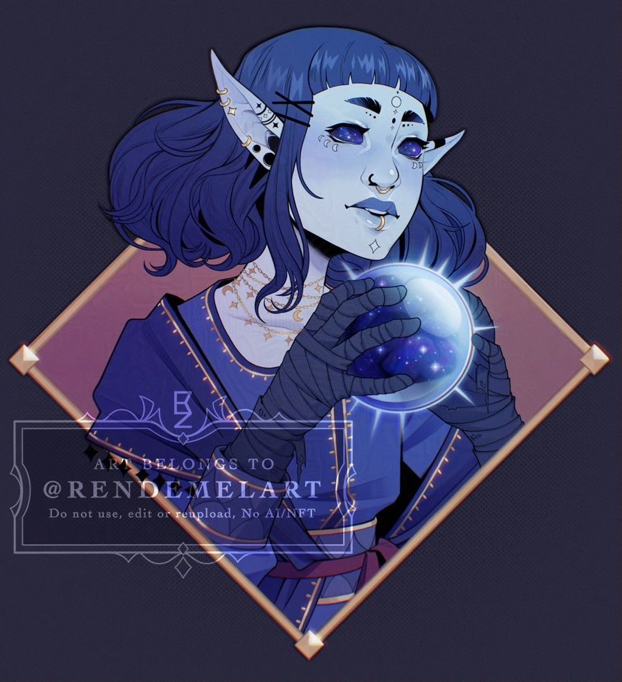 Illustration of a moon elf