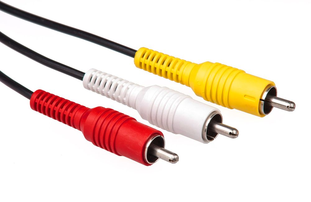 red, white, yellow rca connector