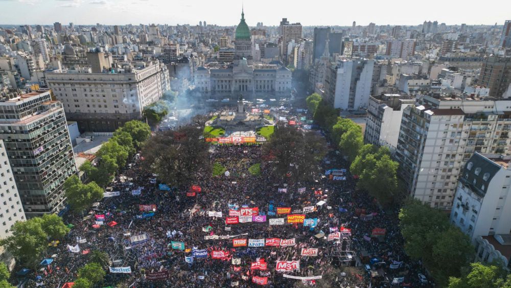 Buenos Aires - Großdemonstration gegen Sparmaßnahmen im argentinischen Hochschulbereich