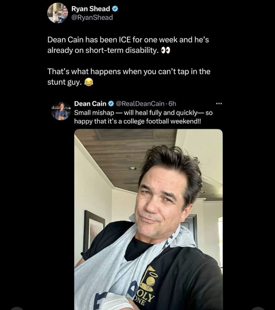 One week with ICE and Dean Cain already on disability