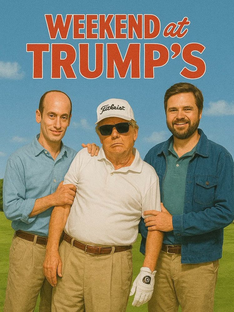 Trump at Weekend at Bernie's stage