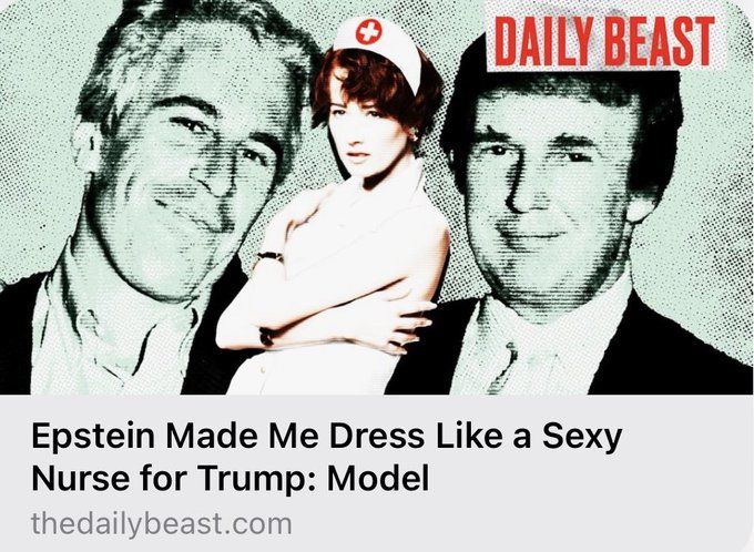 Epstein made a model dress as a sexy nurse for Trump