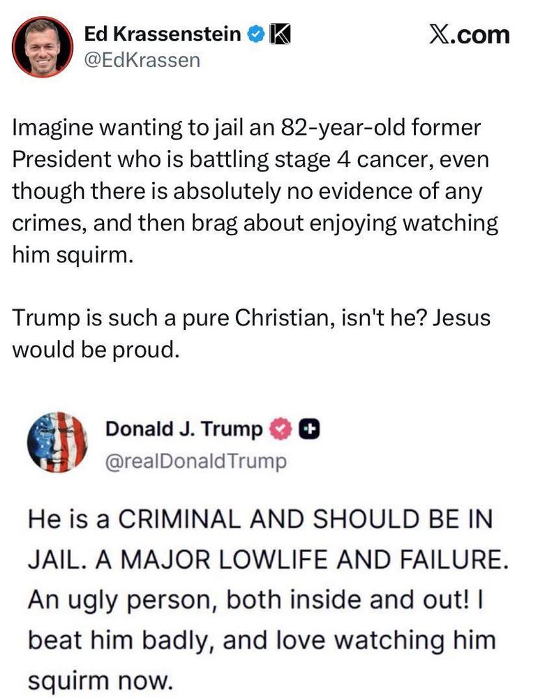 Trump wants Biden in jail and loves watching him squirm.