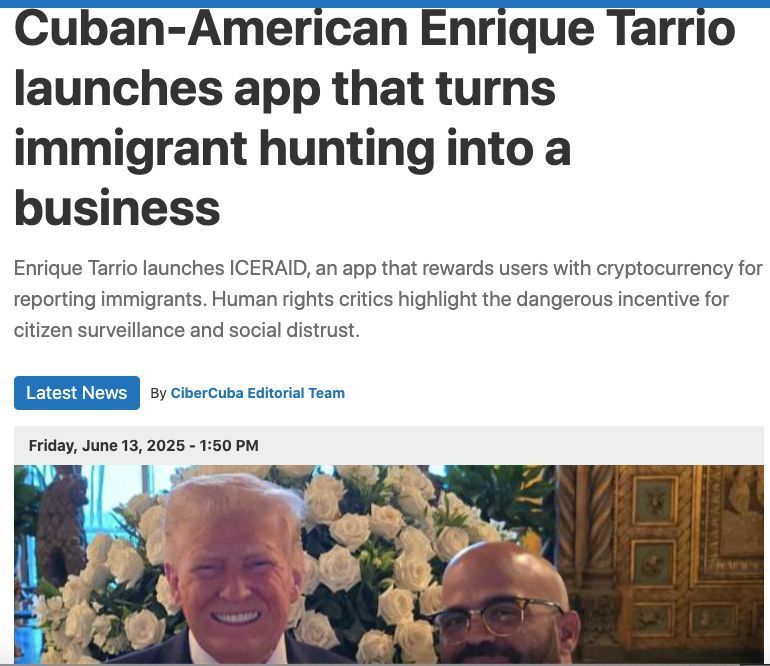 Trump & Enrique Tarrio launch app for nabbing immigrants