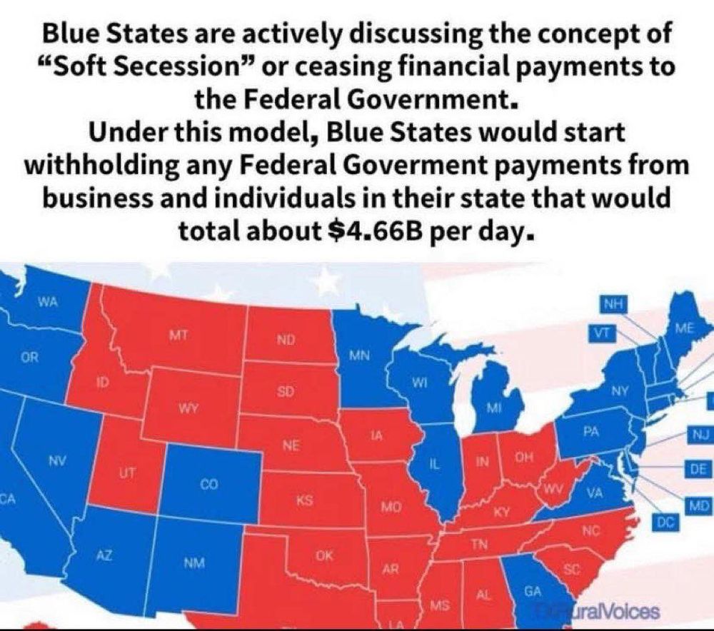 Blue Staes discussing the concept of soft secession.