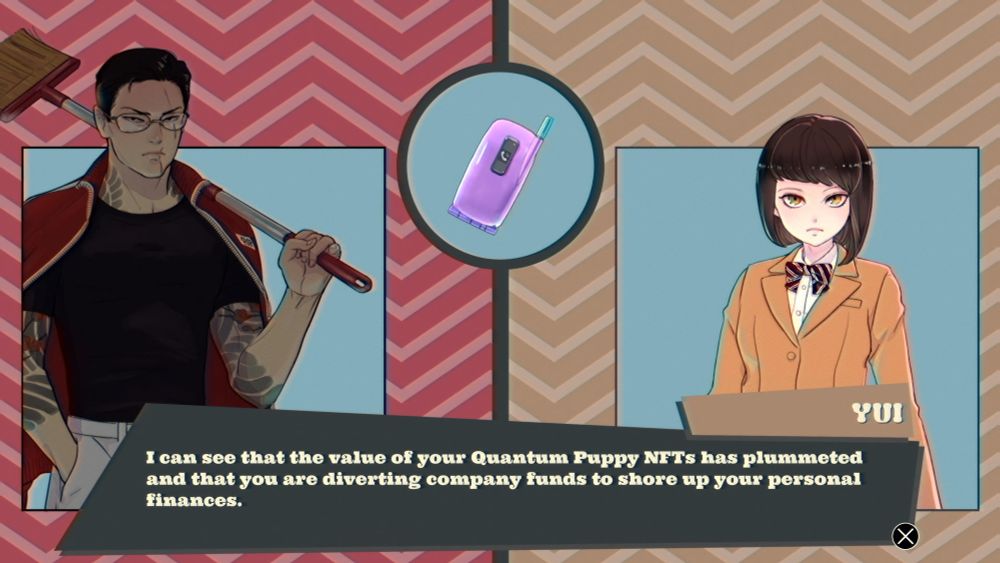 “I can see that the value of your Quantum Puppy NFTs has plummeted and that you are diverting company funds to shore up your personal finances.”