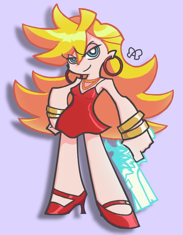fan art of Panty from Panty & Stocking with Garterbelt, this time with added shading