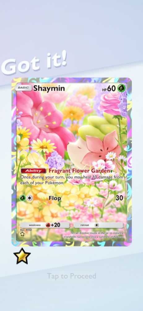 Alt art one-star Shaymin card.