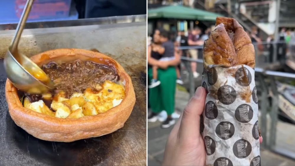 An Entire British Sunday Roast Rolled Inside a Yorkshire Pudding That's Folded Like a Burrito