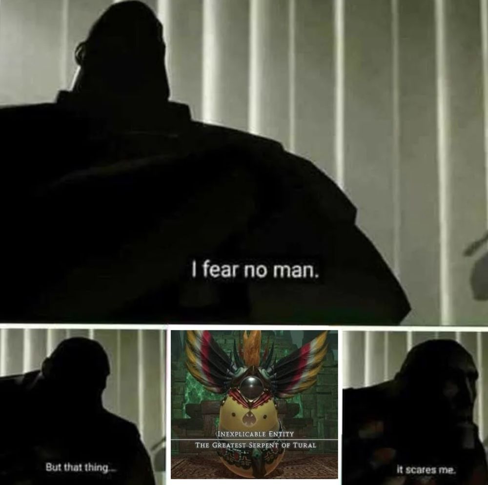 I fear no man. 
But that thing… 

[scree!]

It scares me.