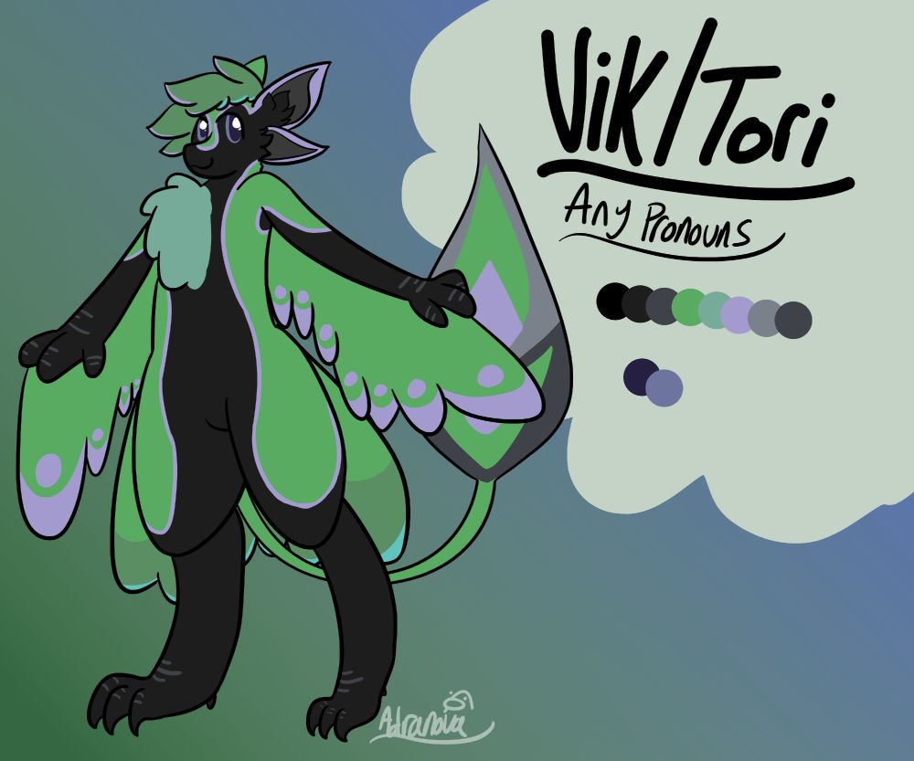 Reference pic made for Vik of their avali!
