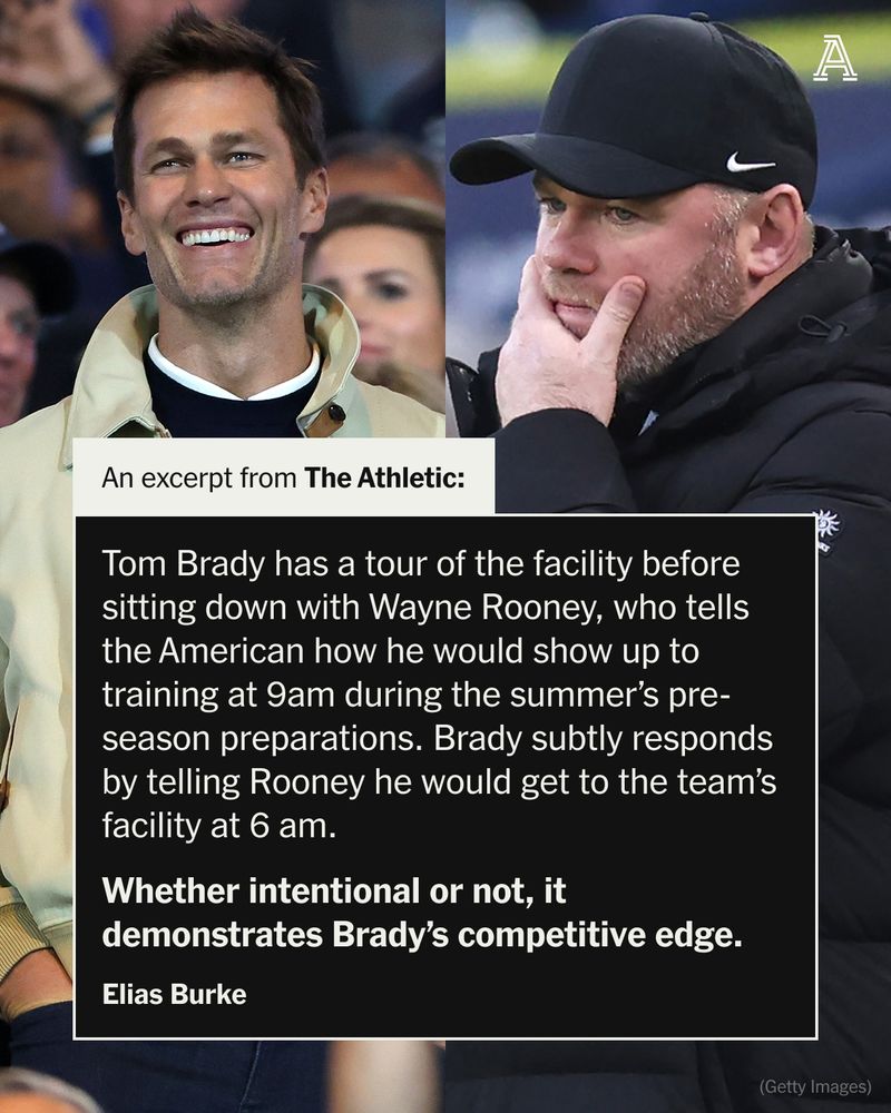 (L) Tom Brady; (R) Wayne Rooney.
