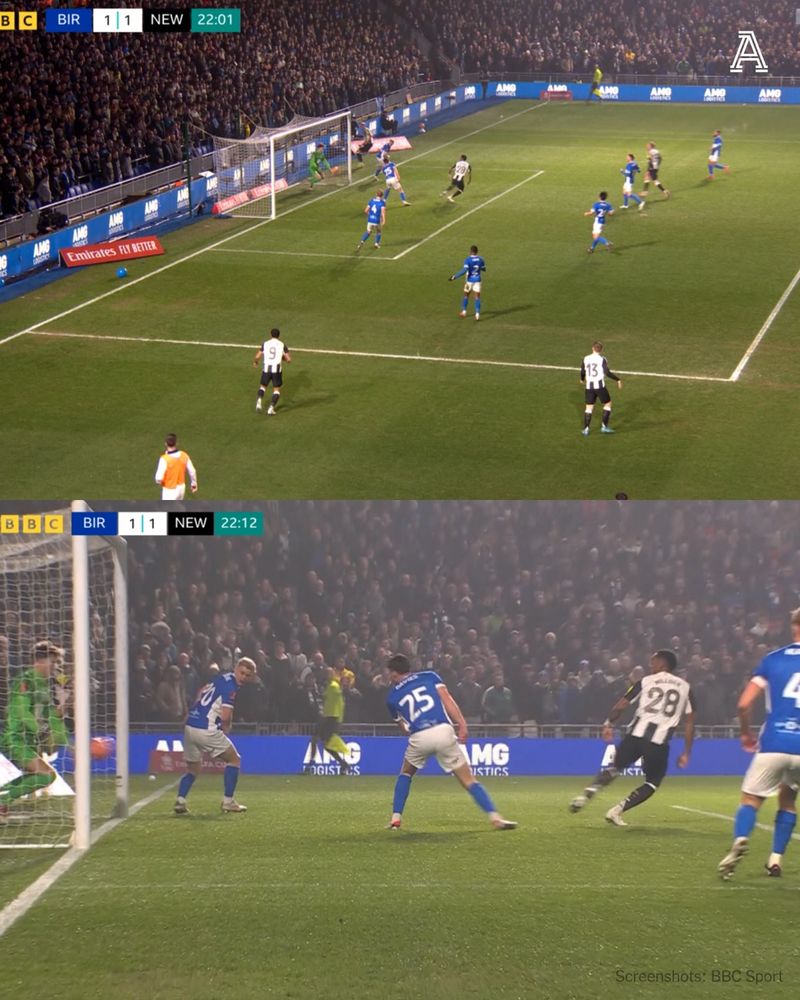 Screenshots from Birmingham City vs. Newcastle United in the FA Cup