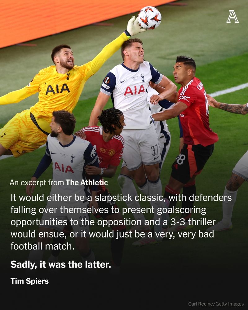 Guglielmo Vicario of Tottenham Hotspur punches the ball clear during the UEFA Europa League Final 2025 between Tottenham Hotspur and Manchester United at Estadio de San Mames on May 21, 2025 in Bilbao, Spain.