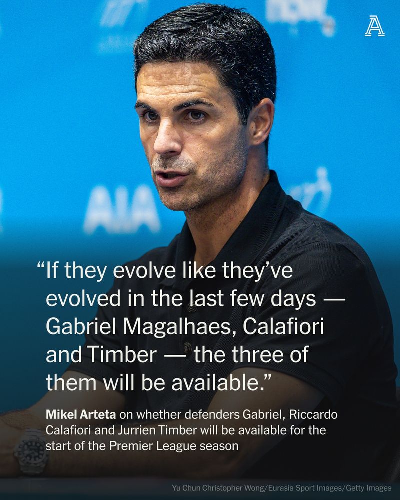 Arsenal manager Mikel Arteta talks to media during the post match press conference after Tottenham Hotspur wins the pre-season friendly match against Arsenal at Kai Tak Stadium, Kai Tak Sports Park on July 31, 2025 in Hong Kong, China.