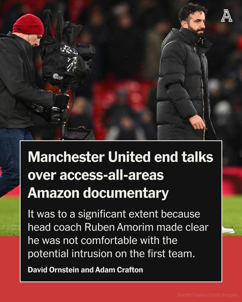 Ruben Amorim, Head Coach of Manchester United, looks dejected after defeat to Nottingham Forest as a TV Steady camera follows him on the pitch after the Premier League match between Manchester United FC and Nottingham Forest FC at Old Trafford on December 07, 2024 in Manchester, England.
