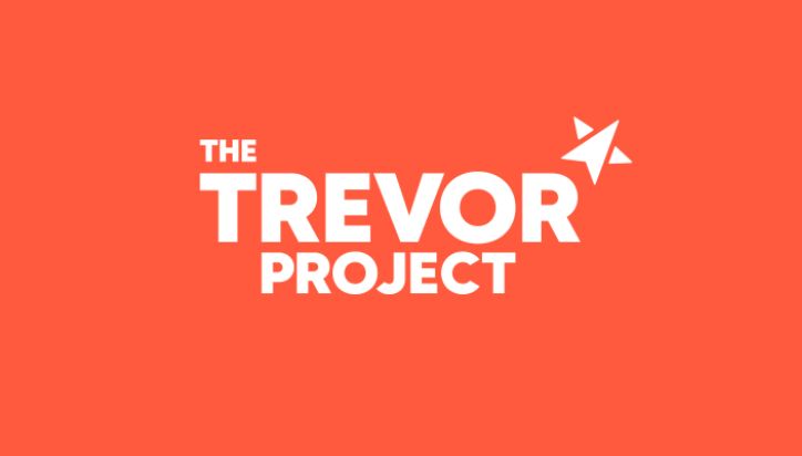 The Trevor Project on a red background!