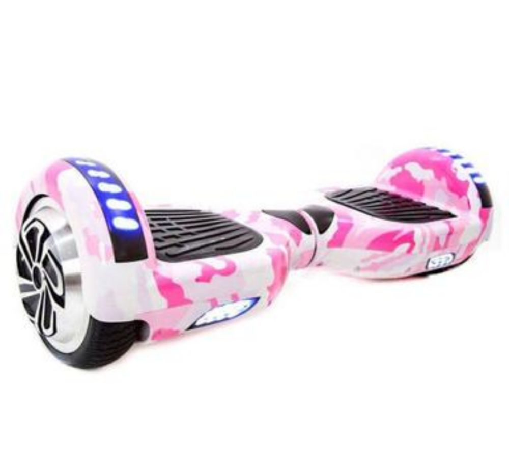 Hoverboard Skate Elétrico 6.5 Rosa Camuflado Led Bluetooth - Brinovar - Hoverboard - Magazine Lojasmso