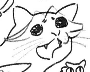 close-up of one of the above doodles. it's myrrh as that one crying cat meme