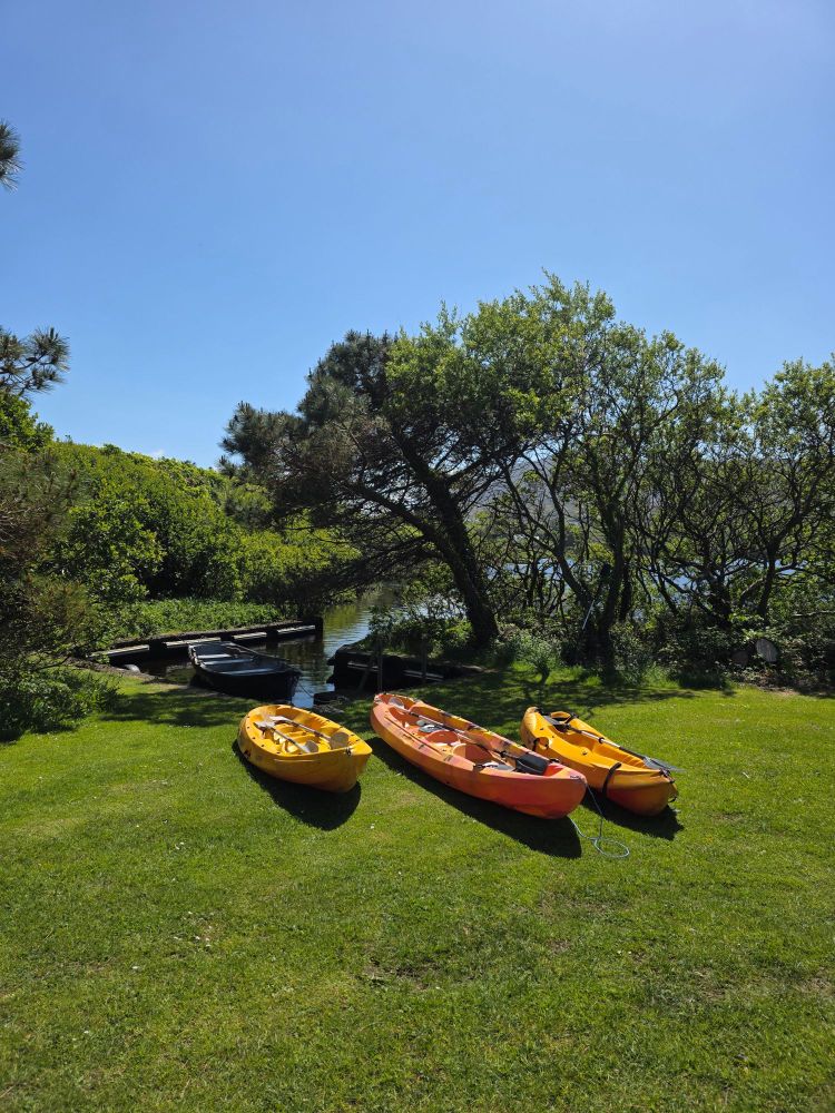 Renvyle House Hotel kayaks and lake boats on our private lake