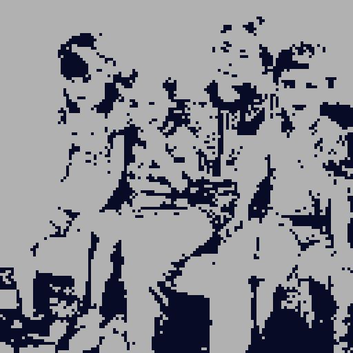 Retro styled photo. There's three kids posing for the camera while sitting on a short wall