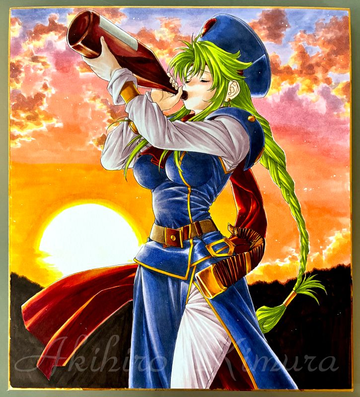 リク⑤ 夕日のドランクタムリン

【エメラルドドラゴン】タムリンの祈りの丘リク。
…細かくは、角笛を吹く前に景気づけで純米大吟醸酒をラッパ一気するタムリンのリク。

角笛が一升瓶に変わっただけですが…随分とイメージが変わるものですねw😆