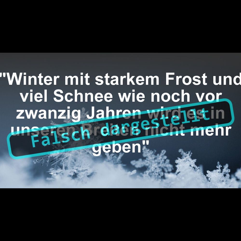 Faktencheck: „Winter ohne Frost und Schnee“?