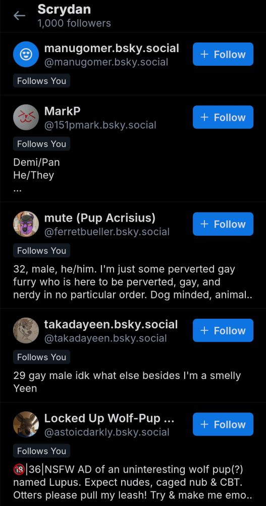 Last few followers of 1k!