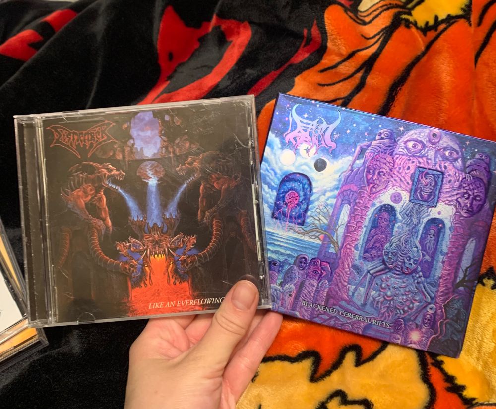 Dismember - Like an Everflowing stream 
Dead and Dripping - Blackened Cerebral Rifts