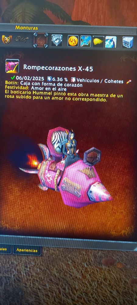 Montura Rompecorazones de World of Warcraft