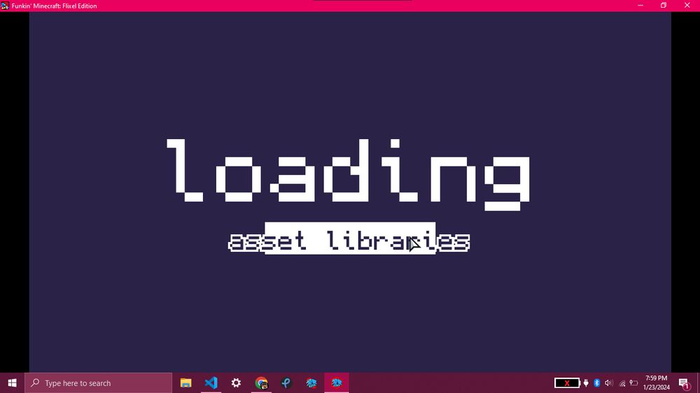 purple loading screen