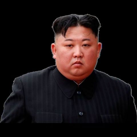 A photograph of Dear Leader, Kim Jong-un, looking concerned