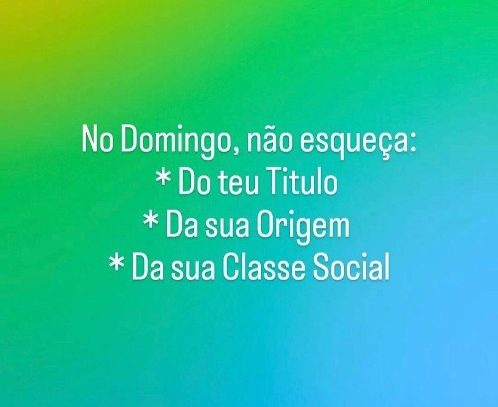 Um aviso pras eleições