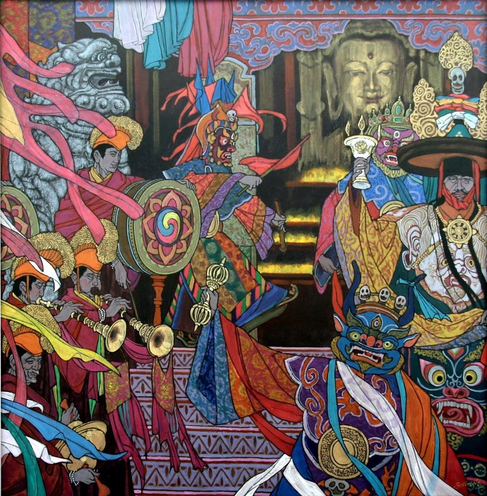 Title: All Honor To Buddha

Artist: Richard Zu Ming Ho

Medium: Acrylic on Chinese rice paper, signed by the artist

Edition: Original

Year: 2007

Size: 90.2cm x 90.2cm

Good To Know: Professionally framed, condition report available upon request

Asking Price: SGD $5,500; excludes international shipping and applicable import duties / charges.

Please contact our gallery to obtain a shipping quote. Delivery within Singapore is free.