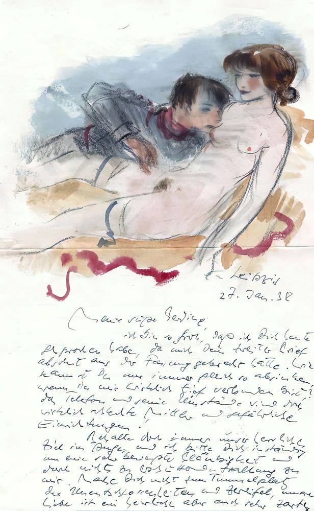 Today we bring you the erotic work of the Leipzig artist Max Schwimmer, including some of the most romantic, enchanting and sexy illustrated love letters you are ever likely to see. Our comprehensive collection of Schwimmer’s work can be found at https://www.honesterotica.com/illustrator/max-schwimmer.