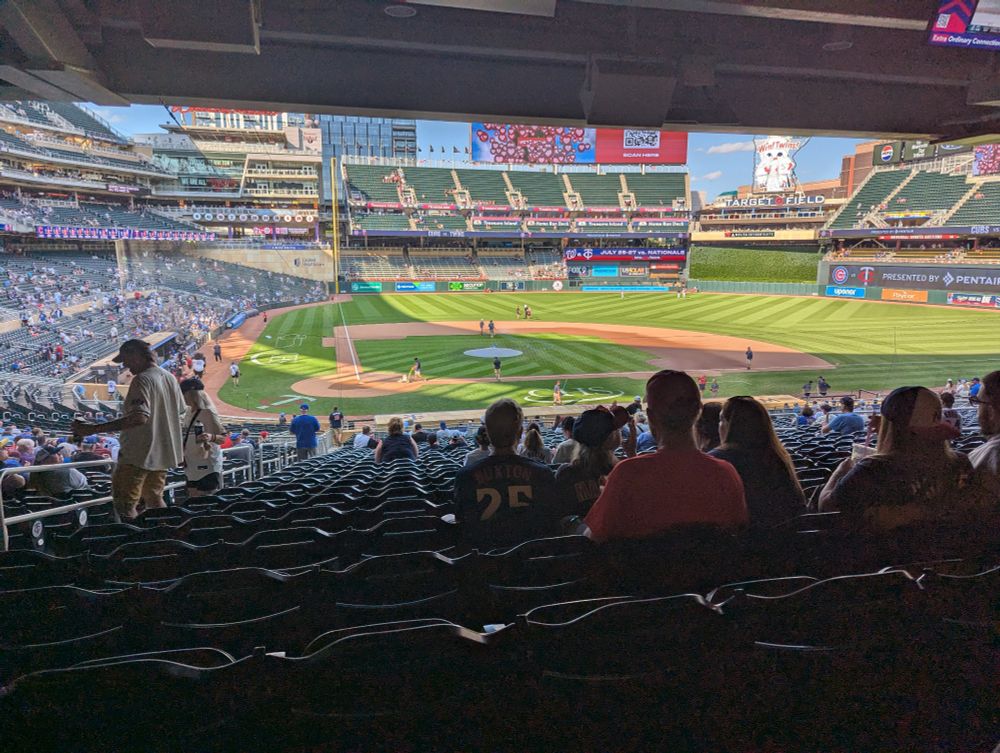 Target Field ballpark in the leadup to Twins v. Cubs interleague play.