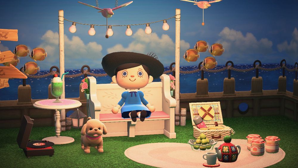 thomas jopson from the terror in animal crossing. he’s having a picnic :)