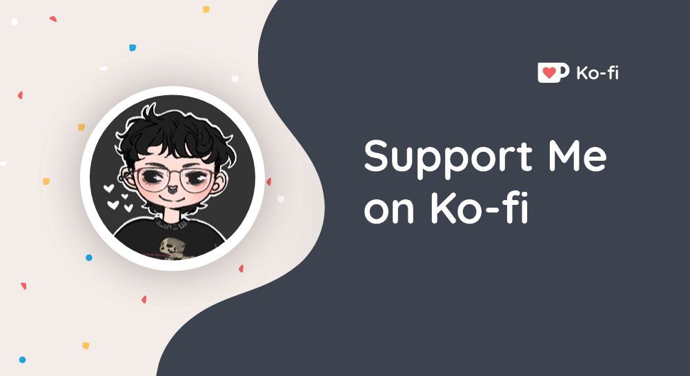 Image advertising my ko-fi page