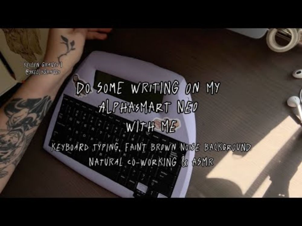 do some writing on my alphasmart neo with me | asmr & co-working (no music)