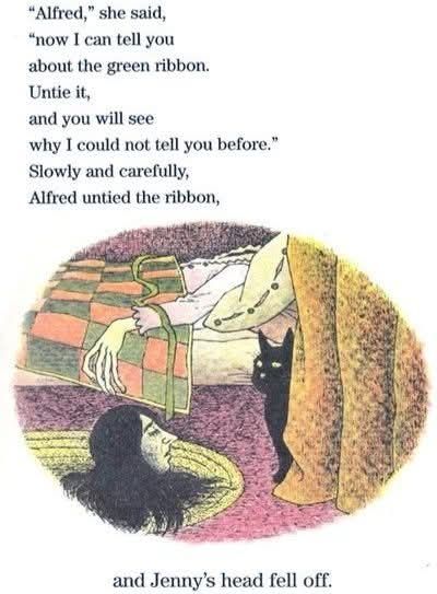 Final page of The Green Ribbon. Jenny's head fell off. 