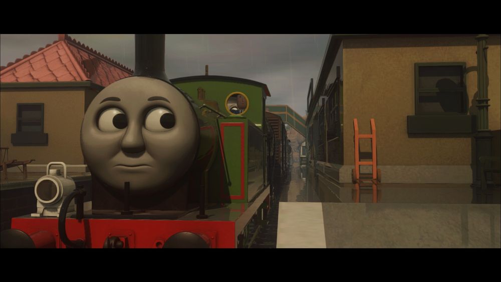 Isaac at Tidmouth Hault during a storm.