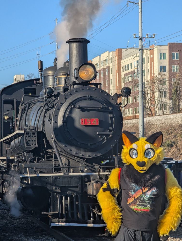 Railroller posing with Southern Railway 154. Today was 154's last day in service before the expiration of her boiler certification.