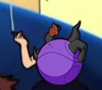 Pharo (Phirmth Haro) edited over the Haro with a cigar in the ED of Mobile Suit Gundam-San