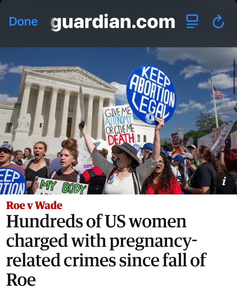 Guardian headline with term pregnancy related crimes 