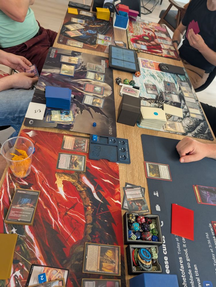 The 6 player set up, we're playing our rebranded version of hidden roles (I was Mayor McCheese)